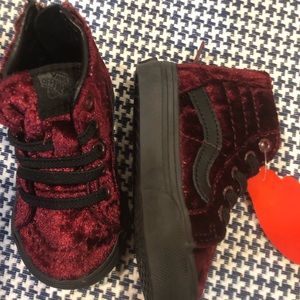 velvet high top vans